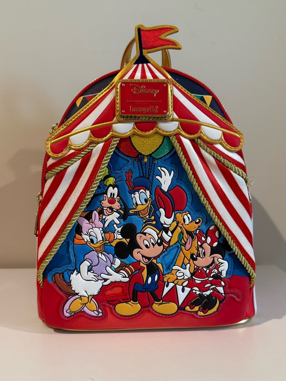 Brand NWT Loungefly Disney Mickey Mouse & Friends Circus Backpack